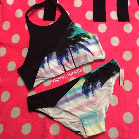 Victoria's Secret Tropical Bikini Swim Set 2pc new htf